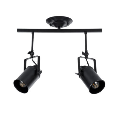 Alternative view of LEDTM® HOLLYWOOD 01154 Vintage Φωτιστικό Οροφής με Ντουί 2 x E27 AC 220-240V IP20 - Μαύρο - Μ45 x Π15 x Υ40cm