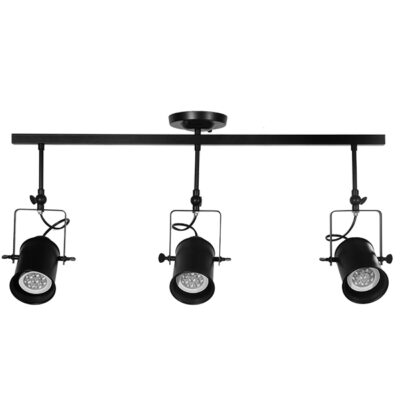 Alternative view of LEDTM® HOLLYWOOD 01155 Vintage Φωτιστικό Οροφής με Ντουί 3 x E27 AC 220-240V IP20 - Μαύρο - Μ13 x Π78 x Υ38cm