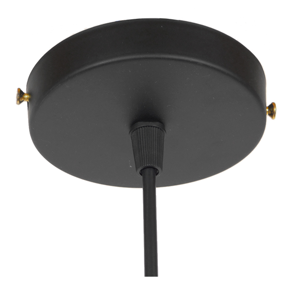 LEDTM® CARAVEL 01167 Vintage Κρεμαστό Φωτιστικό Οροφής με Ντουί 1 x E27 AC 220-240V IP20 - Μαύρο & Χρυσό - Μ22 x Π22 x Υ13cm - Image 8