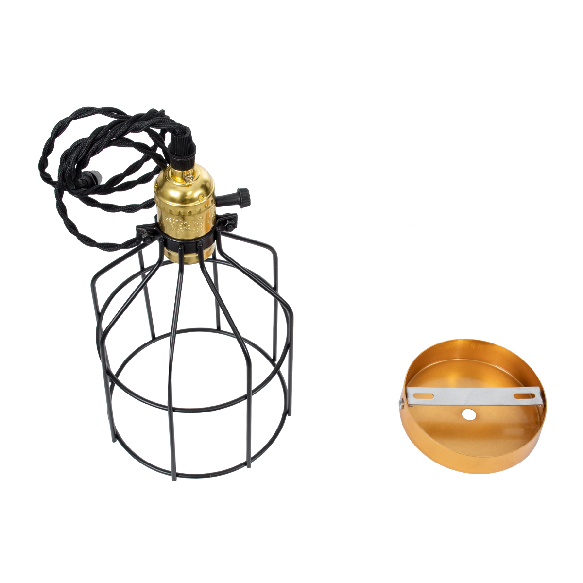 LEDTM® GALOT 01179 Vintage Κρεμαστό Φωτιστικό Οροφής με Ντουί 1 x E27 AC 220-240V IP20 - Μαύρο & Χρυσό - Μ13.5 x Π13.5 x Y16cm - Image 11