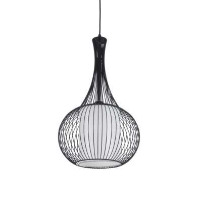 Alternative view of LEDTM® LILY 01198 Μοντέρνο Κρεμαστό Φωτιστικό Οροφής με Ντουί 1 x E27 AC 220-240V IP20 - Μαύρο & Λευκό - Μ30 x Π30 x Υ50cm