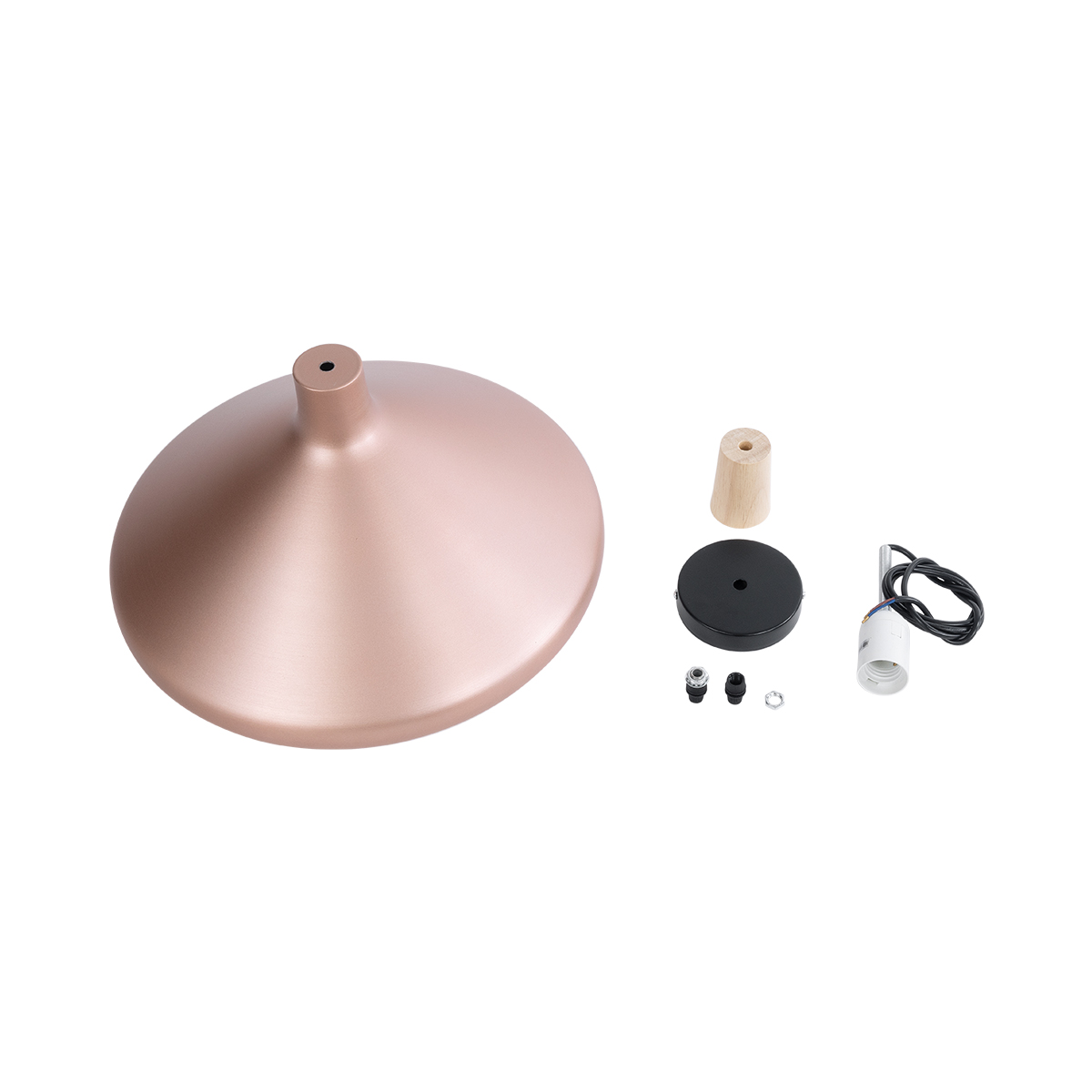 LEDTM® FELICITA 01223 Μοντέρνο Κρεμαστό Φωτιστικό Οροφής με Ντουί 1 x E27 AC 220-240V IP20 - Χάλκινο & Λευκό - Μ40 x Π40 x Υ30cm - Image 11