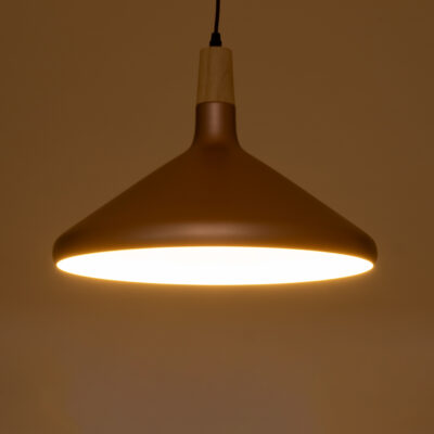 LEDTM® FELICITA 01223 Μοντέρνο Κρεμαστό Φωτιστικό Οροφής με Ντουί 1 x E27 AC 220-240V IP20 - Χάλκινο & Λευκό - Μ40 x Π40 x Υ30cm - Image 3