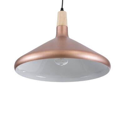 LEDTM® FELICITA 01223 Μοντέρνο Κρεμαστό Φωτιστικό Οροφής με Ντουί 1 x E27 AC 220-240V IP20 - Χάλκινο & Λευκό - Μ40 x Π40 x Υ30cm - Image 6