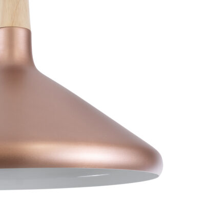 LEDTM® FELICITA 01223 Μοντέρνο Κρεμαστό Φωτιστικό Οροφής με Ντουί 1 x E27 AC 220-240V IP20 - Χάλκινο & Λευκό - Μ40 x Π40 x Υ30cm - Image 9