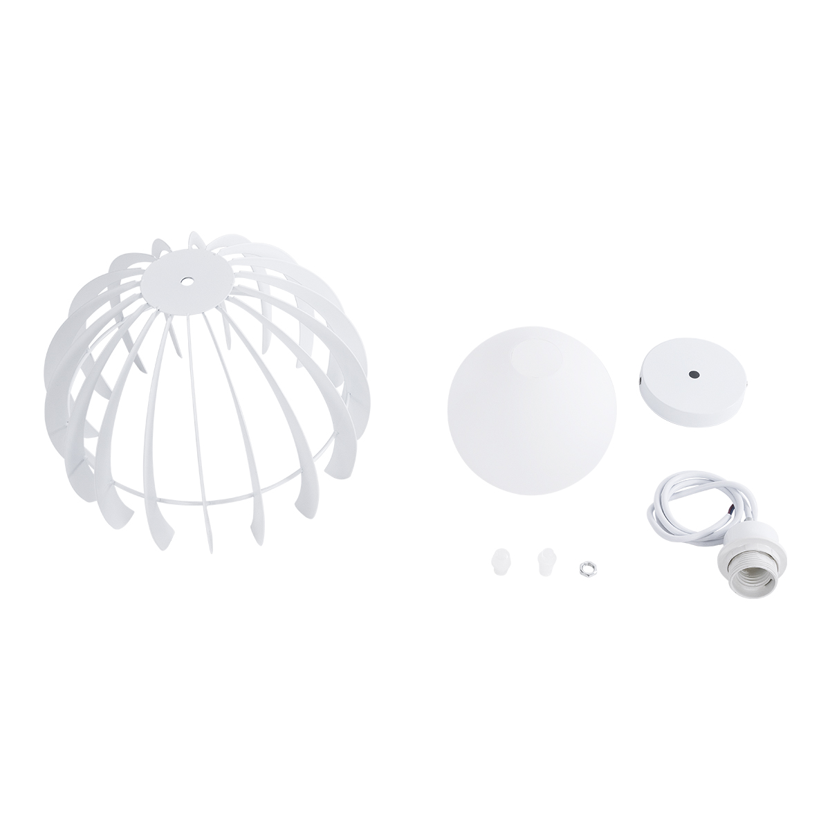 LEDTM® INGLEY 01225 Μοντέρνο Κρεμαστό Φωτιστικό Οροφής με Ντουί 1 x E27 AC 220-240V IP20 - Λευκό - Μ26 x Π26 x Υ21cm - Image 11