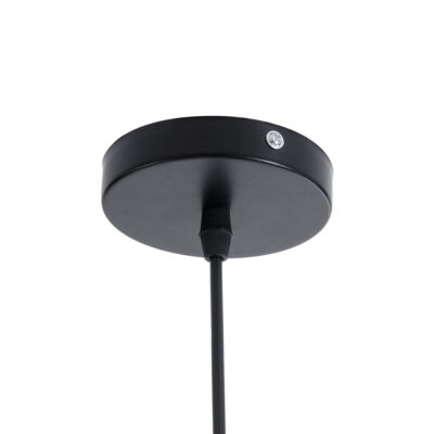 LEDTM® INGLEY 01226 Μοντέρνο Κρεμαστό Φωτιστικό Πλέγμα Μονόφωτο 1 x E27 IP20 Μαύρο Μέταλλο με Λευκό Γυαλί - Μ26 x Π26 x Υ21cm - Image 10