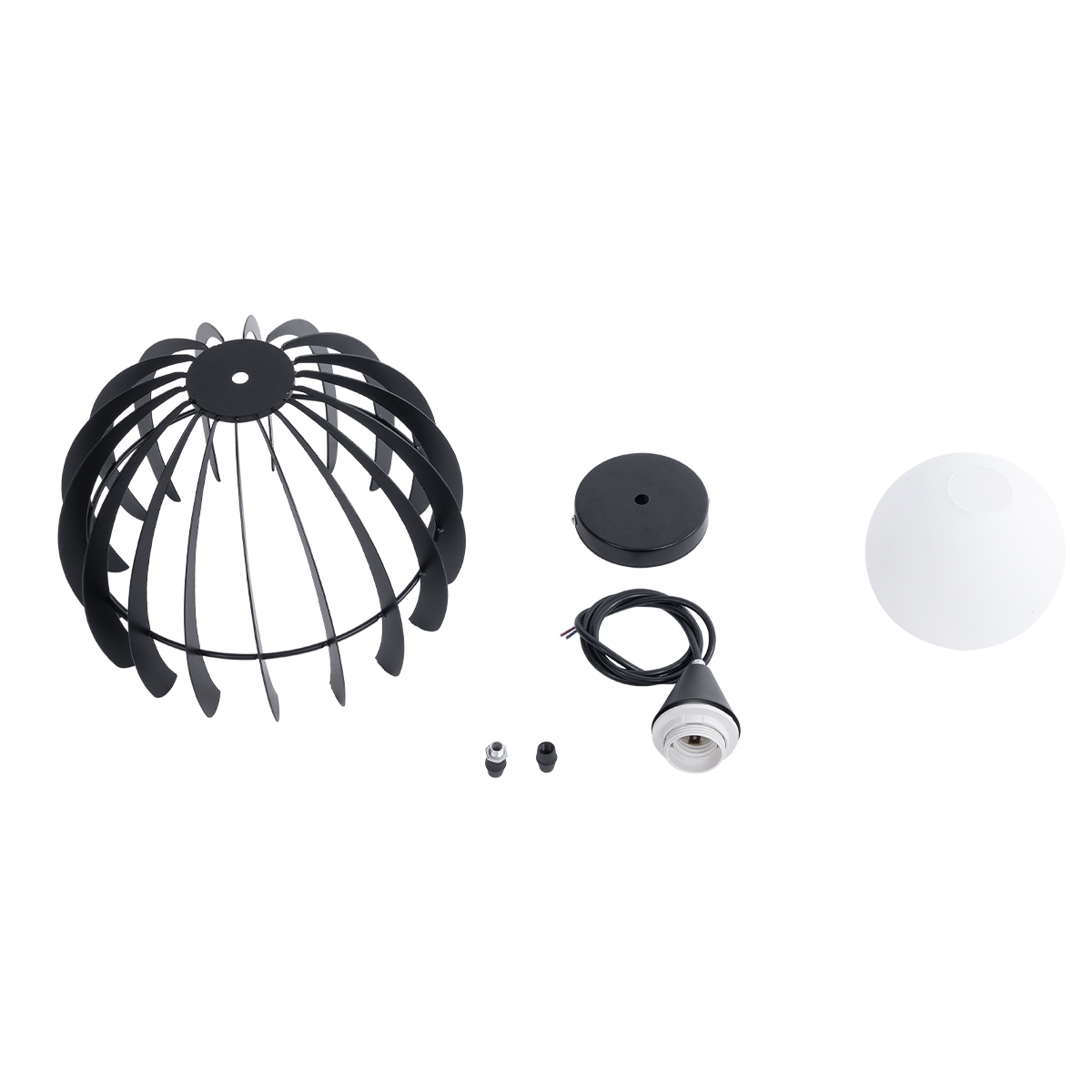 LEDTM® INGLEY 01226 Μοντέρνο Κρεμαστό Φωτιστικό Οροφής με Ντουί 1 x E27 AC 220-240V IP20 - Μαύρο & Λευκό - Μ26 x Π26 x Υ21cm - Image 11