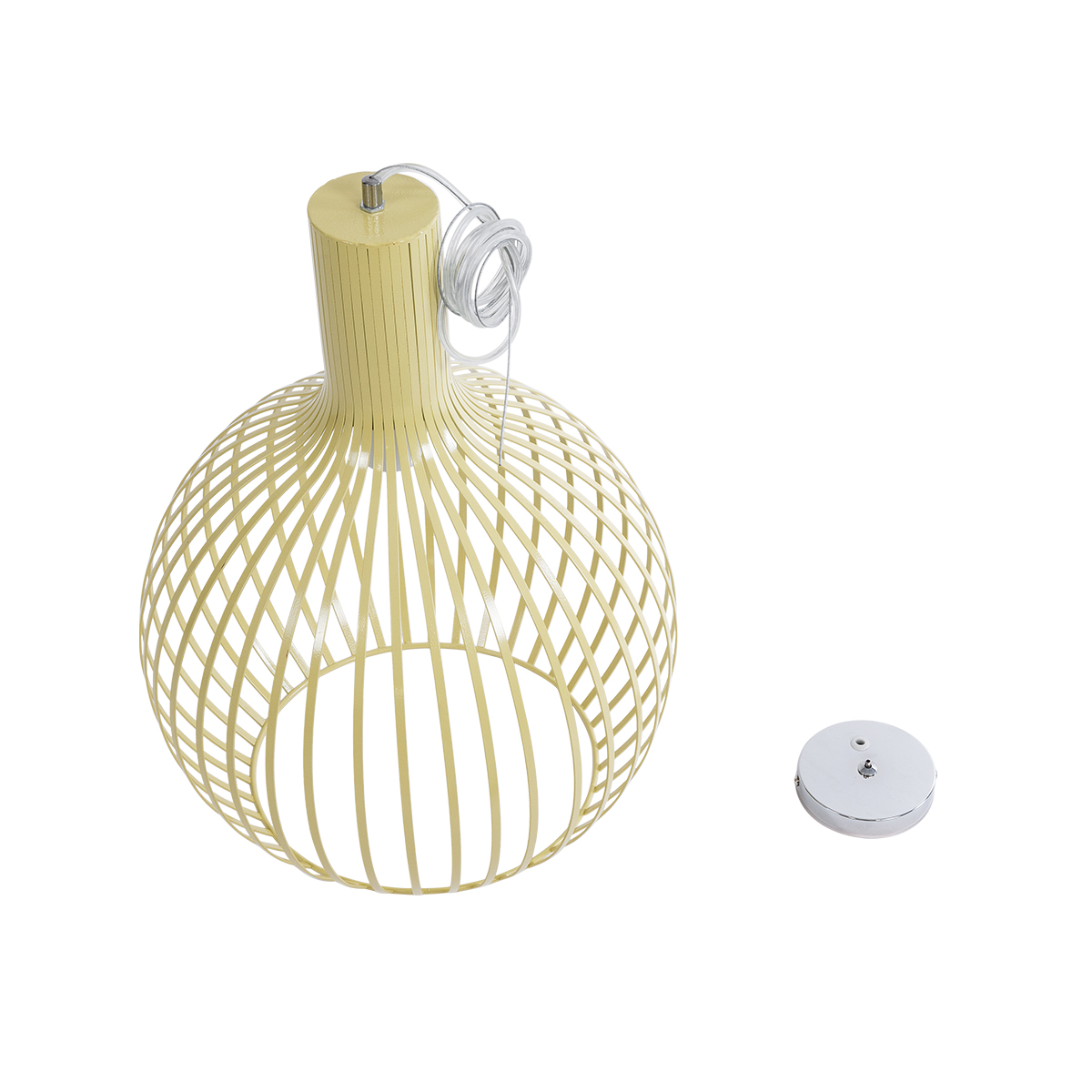LEDTM® SCANDI 01267 Vintage Κρεμαστό Φωτιστικό Οροφής με Ντουί 1 x E27 AC 220-240V IP20 - Μπεζ - Μ38 x Π38 x Y50cm - Image 11
