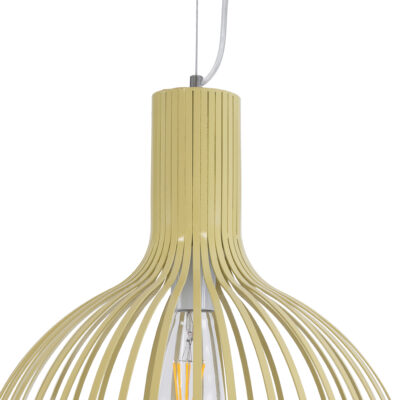 LEDTM® SCANDI 01267 Vintage Κρεμαστό Φωτιστικό Πλέγμα Μονόφωτο 1 x E27 IP20 Μπεζ Μέταλλο - Μ38 x Π38 x Y50cm - Image 8