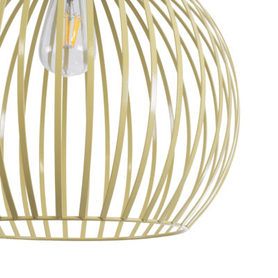 LEDTM® SCANDI 01267 Vintage Κρεμαστό Φωτιστικό Πλέγμα Μονόφωτο 1 x E27 IP20 Μπεζ Μέταλλο - Μ38 x Π38 x Y50cm - Image 9