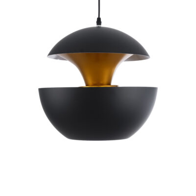 LEDTM® SEVILLE 01269 Μοντέρνο Κρεμαστό Φωτιστικό Ανάρτηση Μονόφωτο 1 x E27 IP20 Μαύρο & Χρυσό Μέταλλο - Μ35 x Π35 x Υ35cm - Image 5