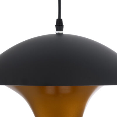 LEDTM® SEVILLE 01269 Μοντέρνο Κρεμαστό Φωτιστικό Ανάρτηση Μονόφωτο 1 x E27 IP20 Μαύρο & Χρυσό Μέταλλο - Μ35 x Π35 x Υ35cm - Image 8