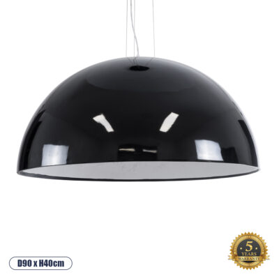 LEDTM® SERENIA 01272 Μοντέρνο Κρεμαστό Φωτιστικό Οροφής με Ντουί 1 x E27 AC 220-240V IP20 - Μαύρο & Λευκό - Μ90 x Π90 x Υ40cm