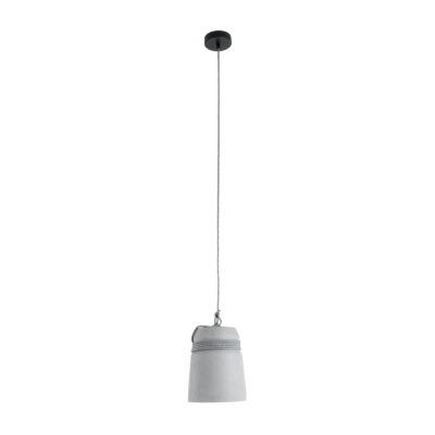 LEDTM® TRIBECA 01321 Μοντέρνο Κρεμαστό Φωτιστικό Καμπάνα Μονόφωτο 1 x E27 IP20 Γκρι Τσιμέντο - Μ20 x Π20 x Υ26cm - Image 3