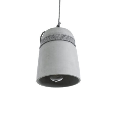 LEDTM® TRIBECA 01321 Μοντέρνο Κρεμαστό Φωτιστικό Καμπάνα Μονόφωτο 1 x E27 IP20 Γκρι Τσιμέντο - Μ20 x Π20 x Υ26cm - Image 5