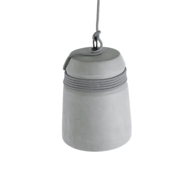 LEDTM® TRIBECA 01321 Μοντέρνο Κρεμαστό Φωτιστικό Καμπάνα Μονόφωτο 1 x E27 IP20 Γκρι Τσιμέντο - Μ20 x Π20 x Υ26cm - Image 6
