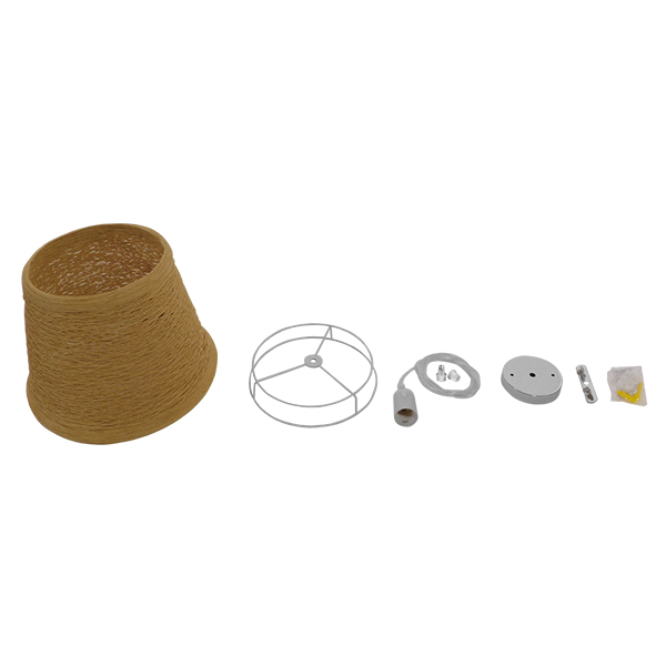 LEDTM® PLAYROOM 01332 Vintage Κρεμαστό Φωτιστικό Οροφής με Ντουί 1 x E27 AC 220-240V IP20 - Μπεζ - Μ32 x Π32 x Υ27cm - Image 6