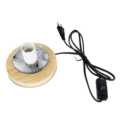 LEDTM® OCEANA 01336 Μοντέρνο Επιτραπέζιο Φωτιστικό Πορτατίφ Μονόφωτο 1 x E27 IP20 Μπεζ Ρατάν με Μπεζ Ξύλο - M20 x Π20 x Υ22cm - Image 7
