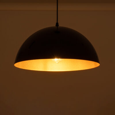 LEDTM® LUNE 01341 Μοντέρνο Κρεμαστό Φωτιστικό Οροφής με Ντουί 1 x E27 AC 220-240V IP20 - Μαύρο & Χρυσό - Μ40 x Π40 x Υ20cm - Image 3