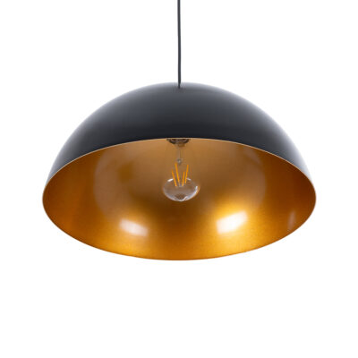 LEDTM® LUNE 01341 Μοντέρνο Κρεμαστό Φωτιστικό Οροφής με Ντουί 1 x E27 AC 220-240V IP20 - Μαύρο & Χρυσό - Μ40 x Π40 x Υ20cm - Image 6