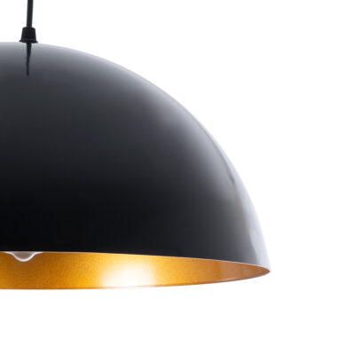 LEDTM® LUNE 01341 Μοντέρνο Κρεμαστό Φωτιστικό Οροφής με Ντουί 1 x E27 AC 220-240V IP20 - Μαύρο & Χρυσό - Μ40 x Π40 x Υ20cm - Image 8