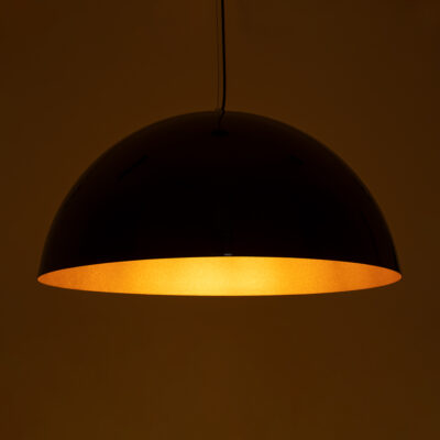 LEDTM® DIADEMA 01342 Μοντέρνο Κρεμαστό Φωτιστικό Καμπάνα Μονόφωτο 1 x E27 IP20 Μαύρο & Χρυσό Μέταλλο - Μ60 x Π60 x Υ30cm - Image 3