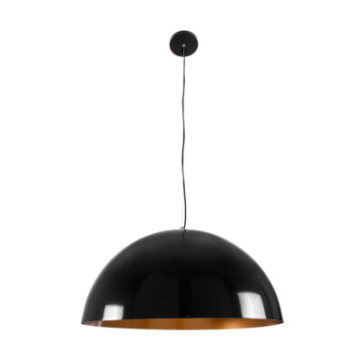 LEDTM® DIADEMA 01342 Μοντέρνο Κρεμαστό Φωτιστικό Καμπάνα Μονόφωτο 1 x E27 IP20 Μαύρο & Χρυσό Μέταλλο - Μ60 x Π60 x Υ30cm - Image 4