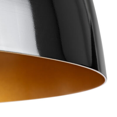 LEDTM® DIADEMA 01342 Μοντέρνο Κρεμαστό Φωτιστικό Καμπάνα Μονόφωτο 1 x E27 IP20 Μαύρο & Χρυσό Μέταλλο - Μ60 x Π60 x Υ30cm - Image 9