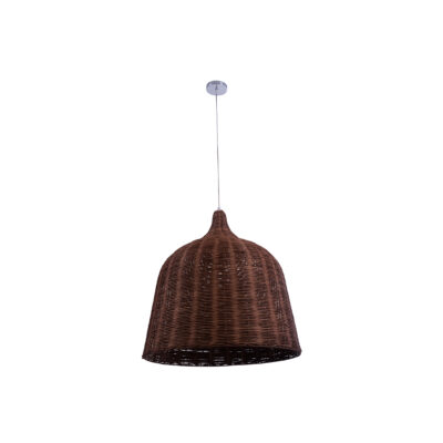 LEDTM® BAHAMAS 01369 Boho Κρεμαστό Φωτιστικό Καμπάνα Μονόφωτο 1 x E27 IP20 Καφέ Ξύλο - Μ60 x Π60 x Υ60cm - Image 4