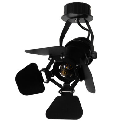 LEDTM® CHICAGO 01371 Vintage Φωτιστικό Οροφής Σποτ Μονόφωτο 1 x E27 IP20 Μαύρο Μέταλλο - Μ20 x Π20 x Υ27.5cm