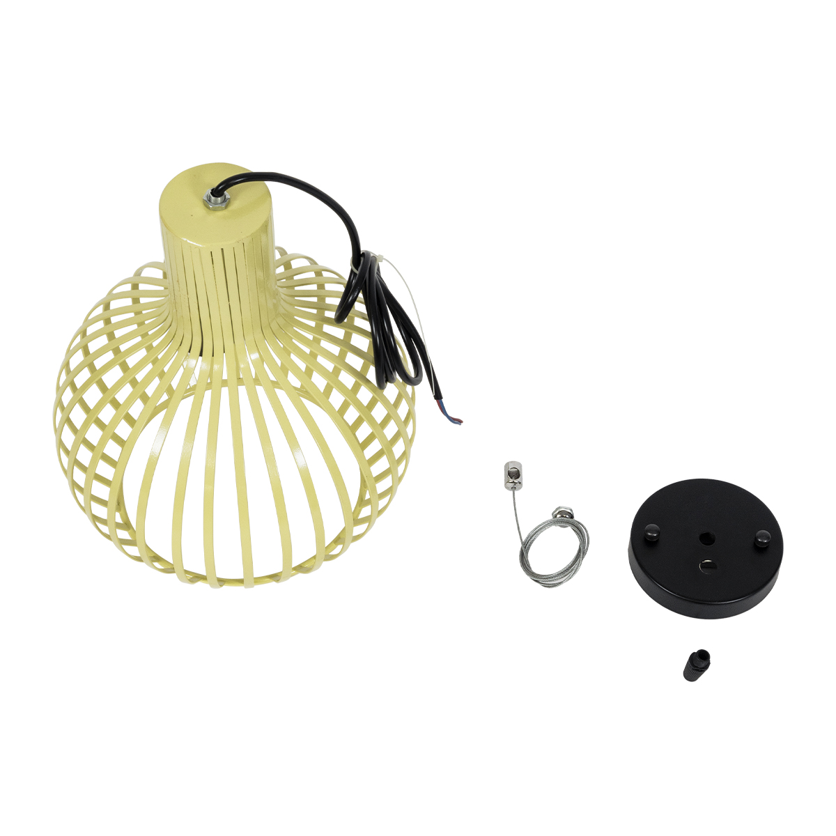 LEDTM® SCANDI 01387 Vintage Κρεμαστό Φωτιστικό Οροφής με Ντουί 1 x E27 AC 220-240V IP20 - Μπεζ - Μ23 x Π23 x Υ30cm - Image 11