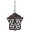 LEDTM® LINCOLN 01399 Vintage Κρεμαστό Φωτιστικό Πλέγμα Μονόφωτο 1 x E27 IP20 Καφέ Μεταλλο με Διάφανο Γυαλί - Μ19 x Π19 x Υ20cm