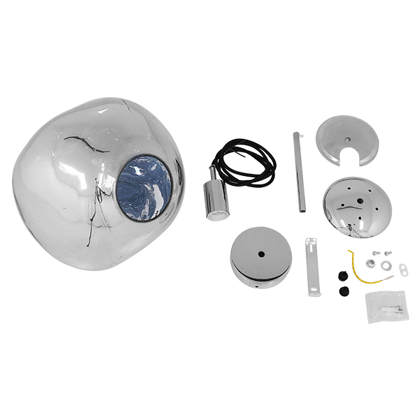 LEDTM® DIXAR 01460 Μοντέρνο Κρεμαστό Φωτιστικό Οροφής με Ντουί 1 x E27 AC 220-240V IP20 - Ασημί - Μ28 x Π28 x Υ40cm - Image 7