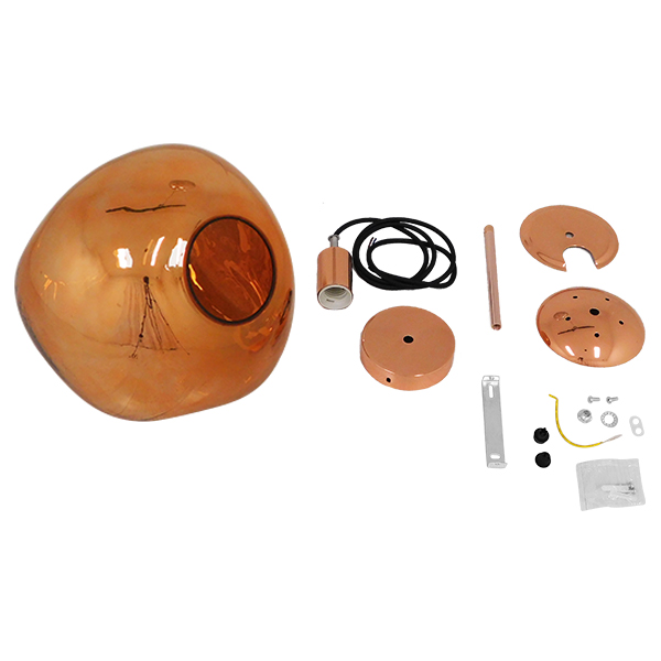 LEDTM® DIXAR 01465 Μοντέρνο Κρεμαστό Φωτιστικό Οροφής με Ντουί 1 x E27 AC 220-240V IP20 - Χάλκινο - Μ36 x Π36 x Υ45cm - Image 7