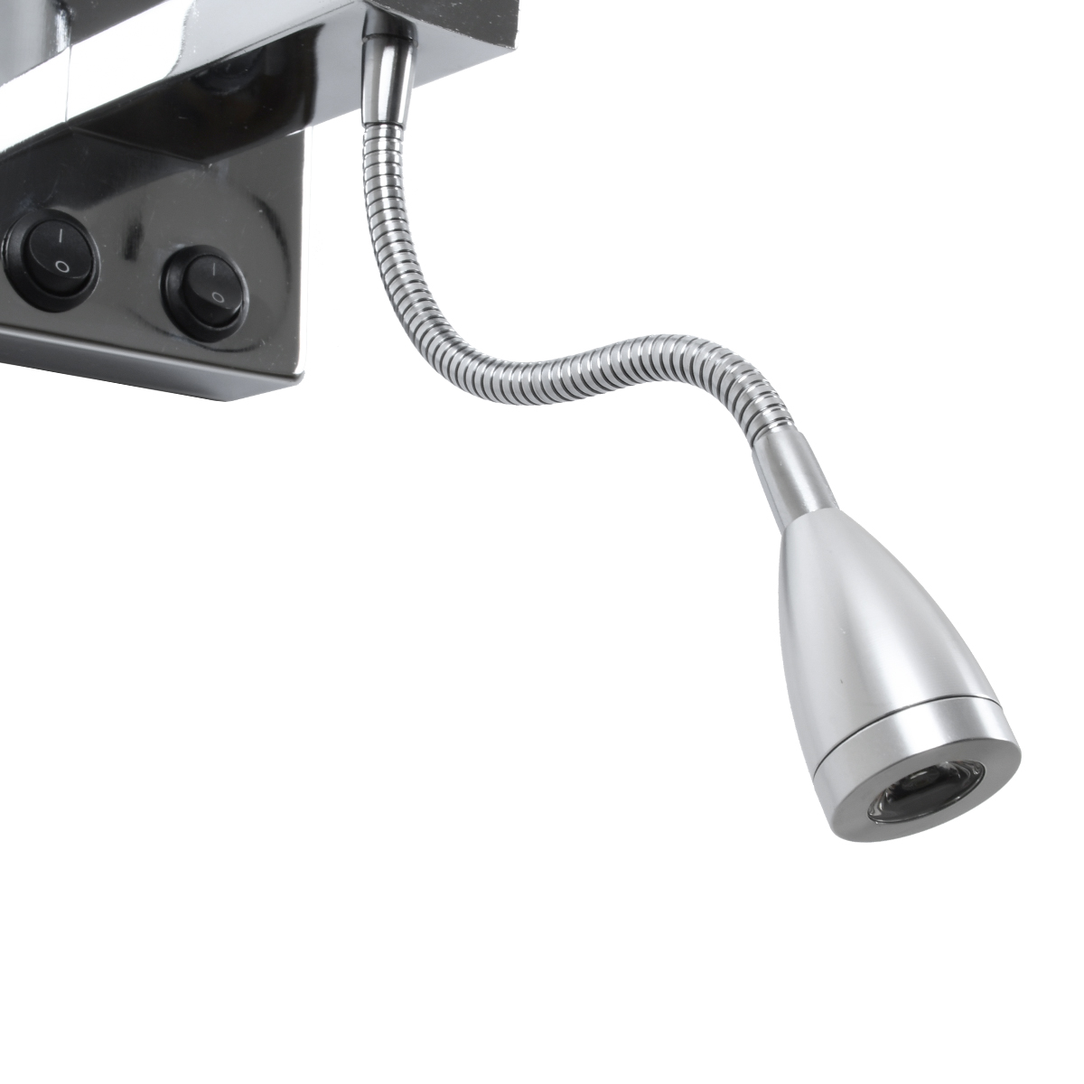 LEDTM® ELEGANT 01495 Μοντέρνο Φωτιστικό Τοίχου - Απλίκα Ξενοδοχείου Reading Light με Ντουί 1 x E27 LED 3W 360lm 36° AC 220-240V IP20 Θερμό Λευκό 2700K - Bridgelux COB Chip - Χρώμιο & Λευκό - Μ17 x Π21 x Υ43cm - 2 Χρόνια Εγγύηση - Image 9