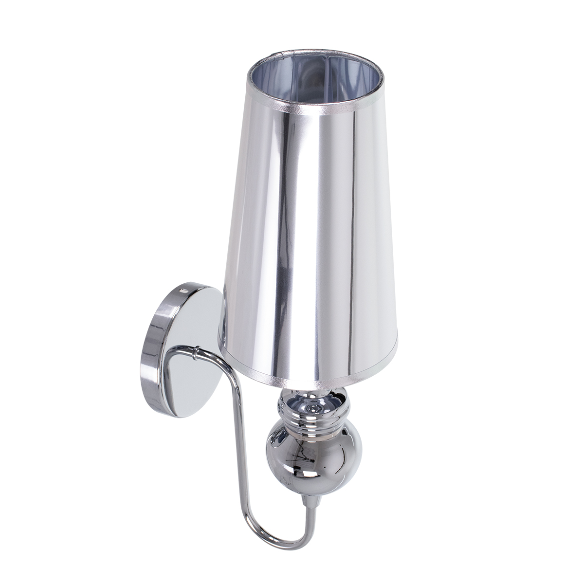 LEDTM® LAURA 01498 Μοντέρνο Φωτιστικό Τοίχου - Απλίκα με Ντουί 1 x E27 AC 220-240V IP20 - Ασημί - Μ21 x Π15 x Y48cm - Image 6