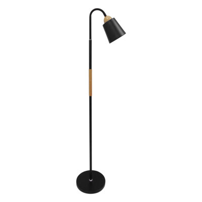 LEDTM® RIBBON 01585 Μοντέρνο Επιδαπέδιο Φωτιστικό με Ντουί 1 x E27 AC 220-240V IP20 - Μαύρο & Μπεζ - Μ13 x Π13 x Υ164cm - Image 4