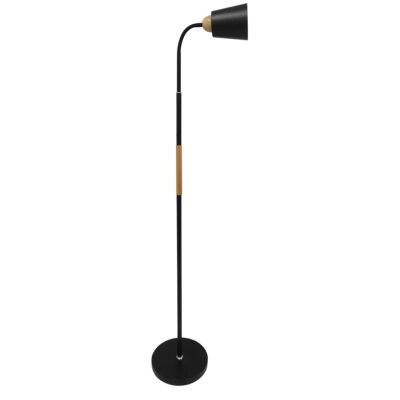 LEDTM® RIBBON 01585 Μοντέρνο Επιδαπέδιο Φωτιστικό με Ντουί 1 x E27 AC 220-240V IP20 - Μαύρο & Μπεζ - Μ13 x Π13 x Υ164cm - Image 5