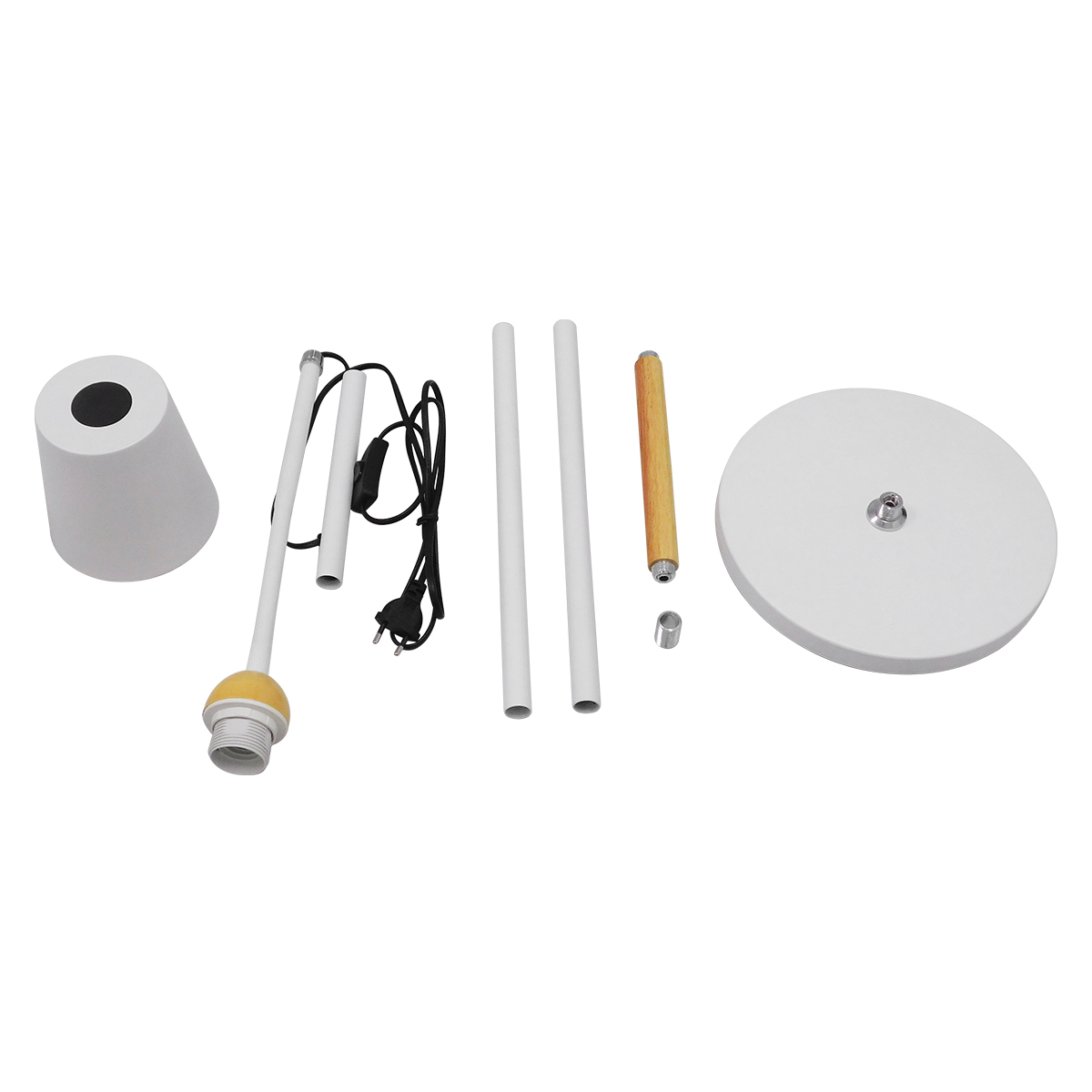 LEDTM® RIBBON 01586 Μοντέρνο Επιδαπέδιο Φωτιστικό με Ντουί 1 x E27 AC 220-240V IP20 - Λευκό & Μπεζ - Μ13 x Π13 x Υ164cm - Image 10