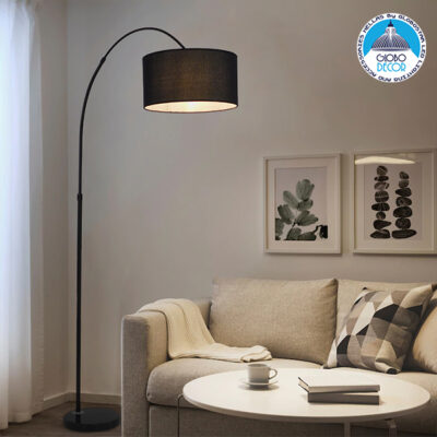 Alternative view of LEDTM® IMPERIAL 01587 Μοντέρνο Επιδαπέδιο Φωτιστικό με Ντουί 1 x E27 AC 220-240V IP20 - Μαύρο - Μ38 x Π38 x Υ172cm