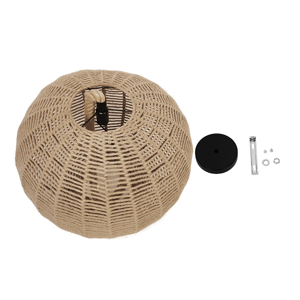 LEDTM® MANDALA 01593 Vintage Κρεμαστό Φωτιστικό Οροφής με Ντουί 1 x E27 AC 220-240V IP20 - Μπεζ - Μ60 x Π60 x Υ45cm - Image 8