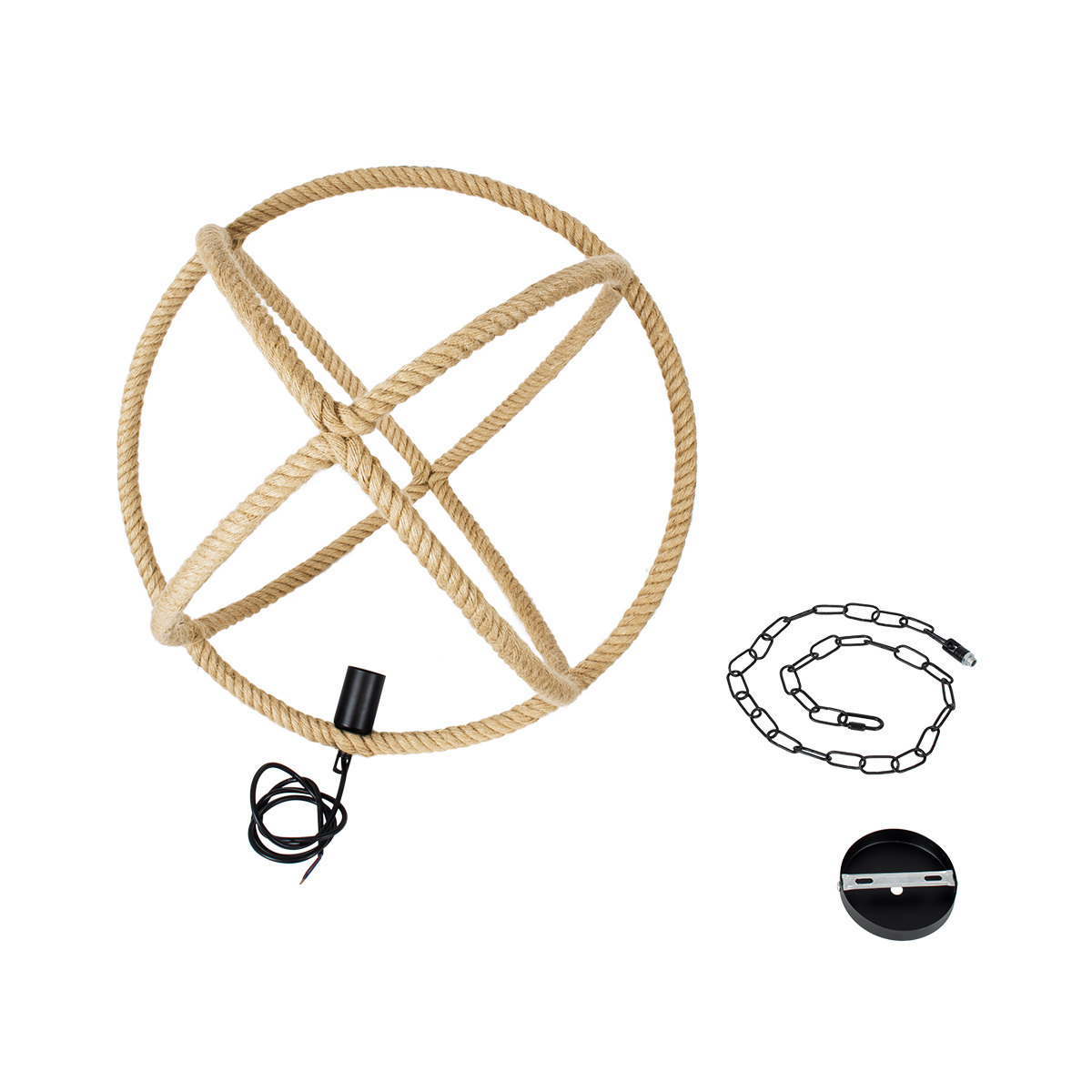 LEDTM® BELLE 01597 Vintage Κρεμαστό Φωτιστικό Οροφής με Ντουί 1 x E27 AC 220-240V IP20 - Μπεζ - Μ56 x Π56 x Y58cm - Image 13
