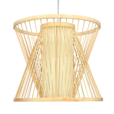 LEDTM® HIBISCUS 01632 Boho Κρεμαστό Φωτιστικό Οροφής με Ντουί 1 x E27 AC 220-240V IP20 - Μπεζ - Μ35 x Π35 x Y30cm - Image 4