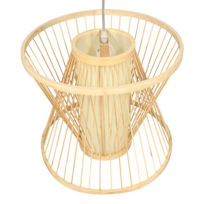 LEDTM® HIBISCUS 01632 Boho Κρεμαστό Φωτιστικό Οροφής με Ντουί 1 x E27 AC 220-240V IP20 - Μπεζ - Μ35 x Π35 x Y30cm - Image 6