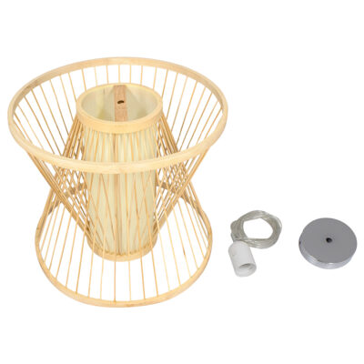 LEDTM® HIBISCUS 01632 Boho Κρεμαστό Φωτιστικό Οροφής με Ντουί 1 x E27 AC 220-240V IP20 - Μπεζ - Μ35 x Π35 x Y30cm - Image 7