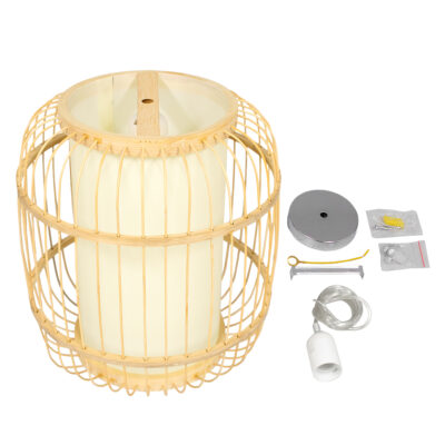 LEDTM® HIBISCUS 01633 Boho Κρεμαστό Φωτιστικό Οροφής με Ντουί 1 x E27 AC 220-240V IP20 - Μπεζ - Μ26 x Π26 x Y32cm - Image 7