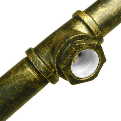 LEDTM® CANAL 01669 Vintage Κρεμαστό Φωτιστικό Ράγα Πολύφωτο 5 x E27 IP20 Μπρούτζινο Μέταλλο - Μ92 x Π5 x Y8cm - Image 7