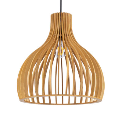 LEDTM® SCANDINAVIA 01697 Boho Κρεμαστό Φωτιστικό Οροφής με Ντουί 1 x E27 AC 220-240V IP20 - Μπεζ Καφέ - Μ35 x Π35 x Υ35cm