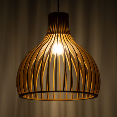 LEDTM® SCANDINAVIA 01697 Boho Κρεμαστό Φωτιστικό Οροφής με Ντουί 1 x E27 AC 220-240V IP20 - Μπεζ Καφέ - Μ35 x Π35 x Υ35cm - Image 3